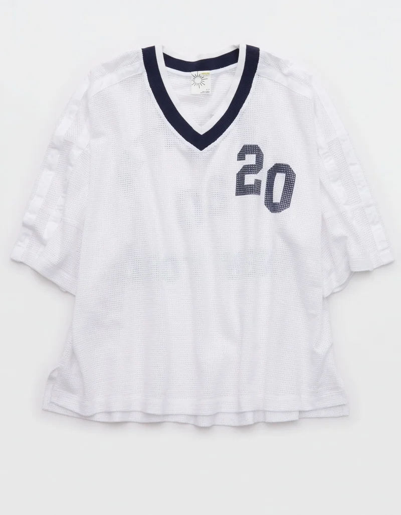 Aerie  OFFLINE By Aerie Mesh Jersey Short Sleeve T-Shirt for Women | Best Price UAE