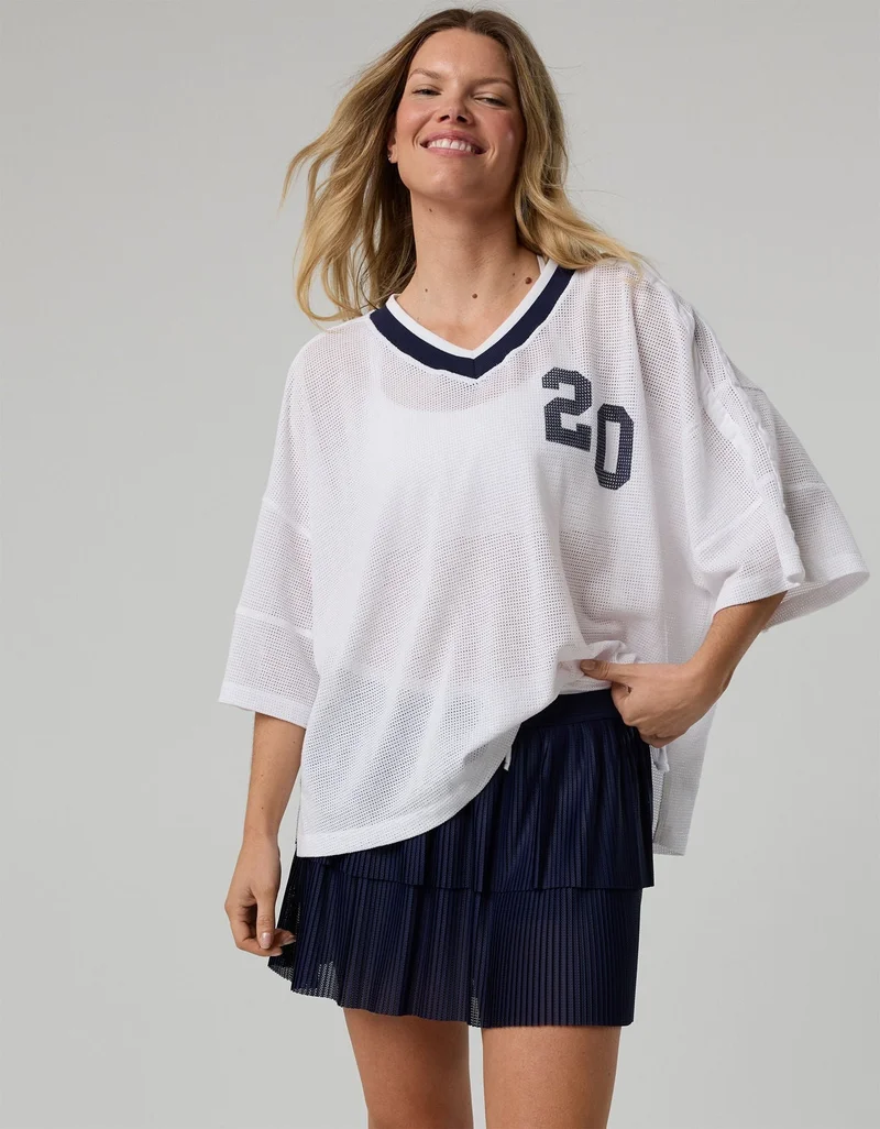 Aerie  OFFLINE By Aerie Mesh Jersey Short Sleeve T-Shirt for Women | Best Price UAE