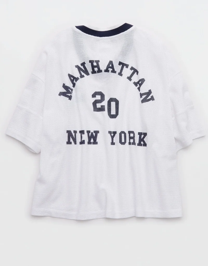 Aerie  OFFLINE By Aerie Mesh Jersey Short Sleeve T-Shirt for Women | Best Price UAE