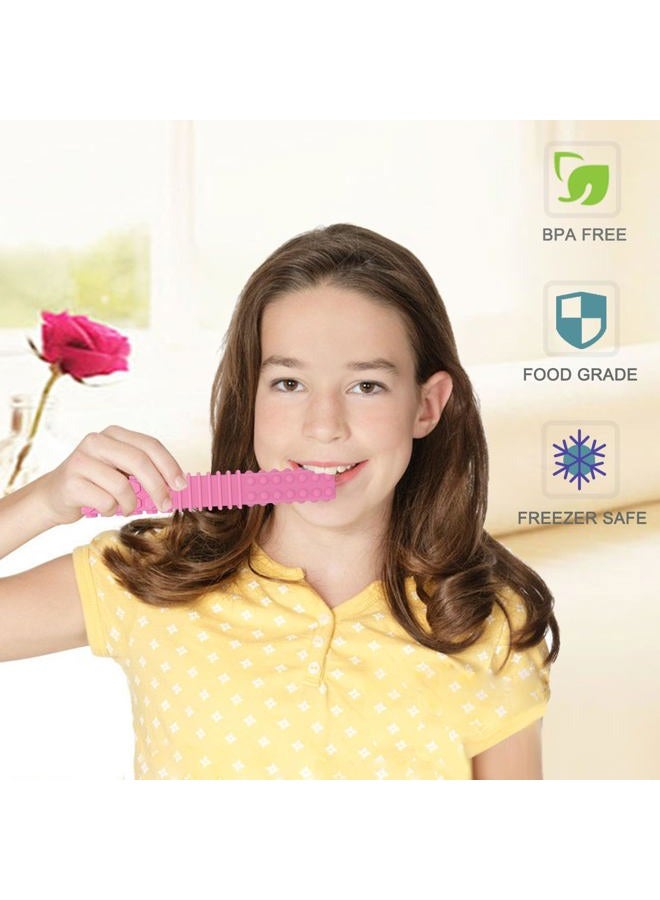 SunCore Direct Sensory Chew Toys for Autistic Children, 4 Pack Silicone Chew Tube Teething Sticks Toys for Autism, ADHD, SPD, Chewies with Special Needs, Oral Motor Chewy Tool for Sensory Kids Chewer - Image 2