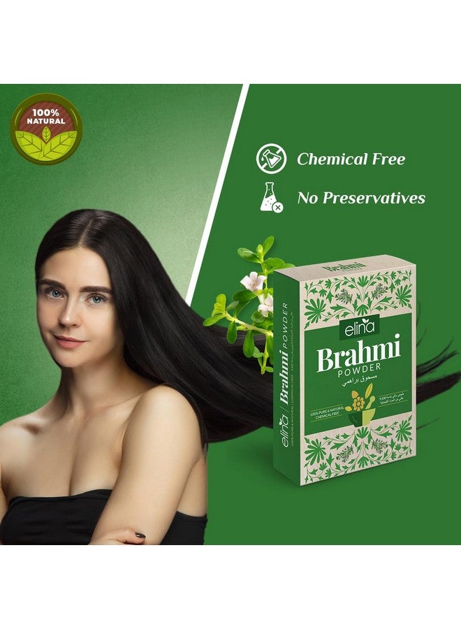 Elina 100Gm Brahmi Powder for Hair | Pure & Natural | Ayurvedic Herbal Powder | Reduces Hair Fall & Boosts Growth | Chemical-Free & Organic (Pack of 1) - Image 3