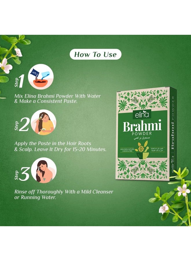Elina 100Gm Brahmi Powder for Hair | Pure & Natural | Ayurvedic Herbal Powder | Reduces Hair Fall & Boosts Growth | Chemical-Free & Organic (Pack of 1) - Image 5