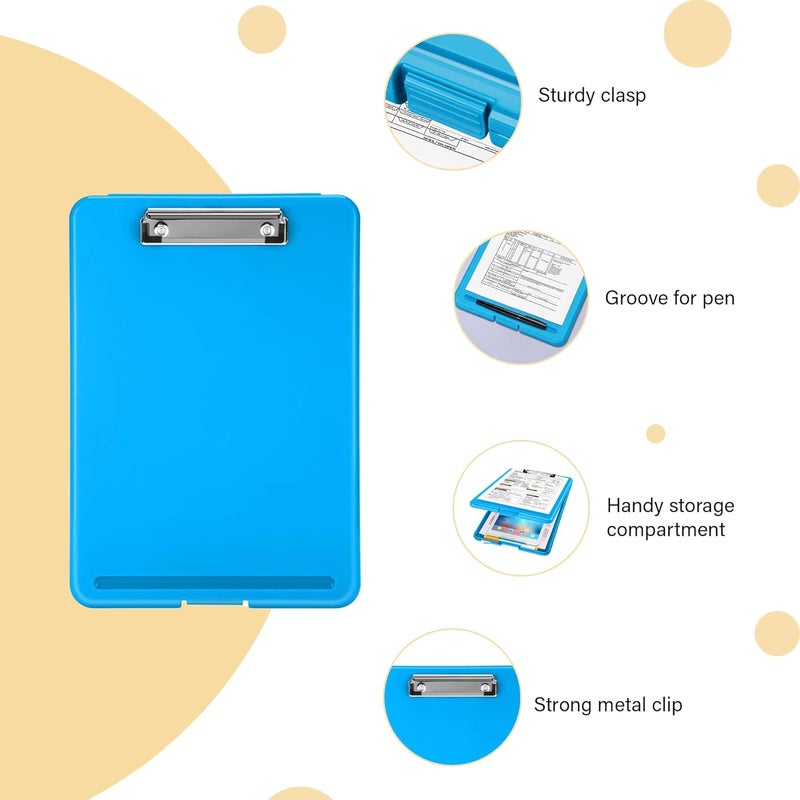 oddpod ™ Praise A4 Clip Pad/Clipboard with Storage Case for Paper and Document Storage 83002 (Blue) - Image 4