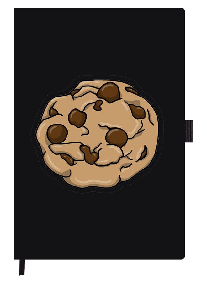 Theodor Designer A5 Thick Black Hardcover Notebook Cookie - Image 1