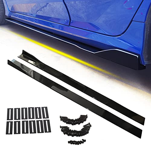 POSENG Universal 866 Inch Side Skirts Rocker Panels Extensions Compatible with SubaruVW MazdaMustang Honda Toyota BMW Chevrolet Ford Mazda - Image 1