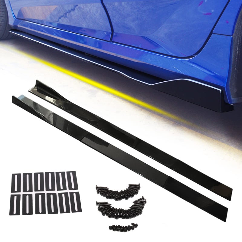 POSENG Universal 866 Inch Side Skirts Rocker Panels Extensions Compatible with SubaruVW MazdaMustang Honda Toyota BMW Chevrolet Ford Mazda - Image 3