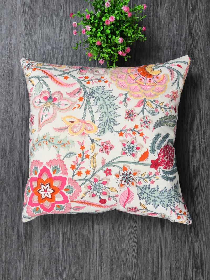 Clasiko Cotton Cushion Covers Set of 5; 22x22 Inches; Autumn Sedum - Image 4