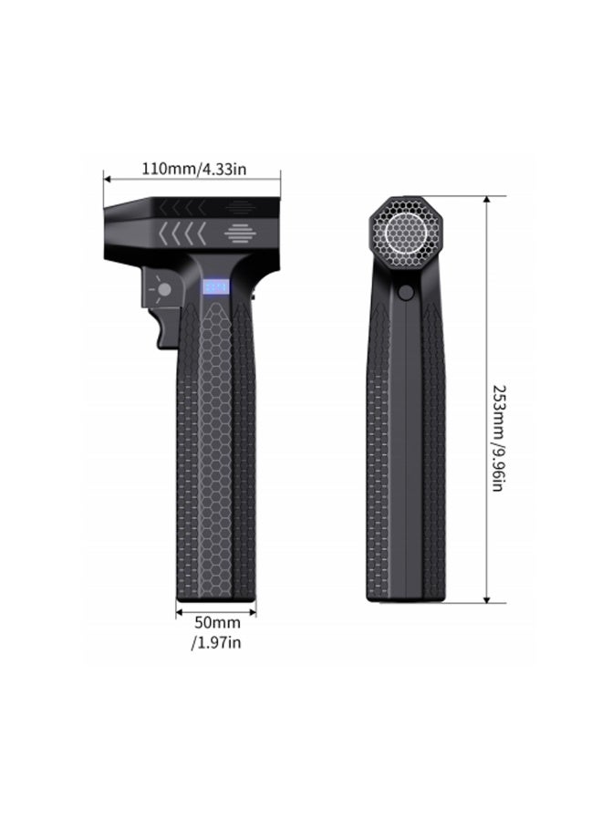 بلو فاير منفاخ توربو لاسلكي مع شفط مدمج – مكنسة سيارة محمولة بثلاث سرعات، بطارية مزدوجة قابلة للشحن 10000mAh، شاشة LED، شحن Type-C مع خاصية الباور بنك، مثالي للمنزل والمكتب والسفر - Image 4