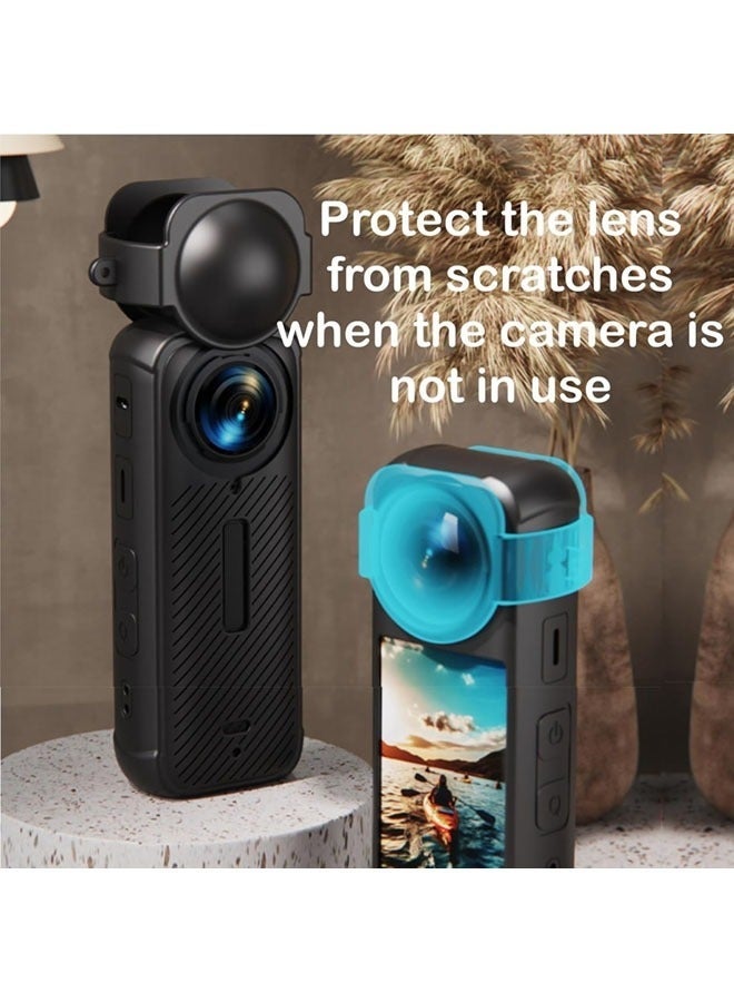 Bukela Insta 360 X4 Accessory Kit, Silicone Case, Lens Guard, Silicone Lens Cap, Screen Protector Protective Film Soft Bag Sleeve compatible (Black) - Image 3