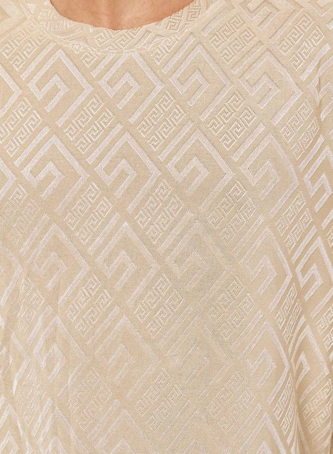 ستايلي اكتيف تيشيرت رياضي سريع الجفاف بطبعة هندسية