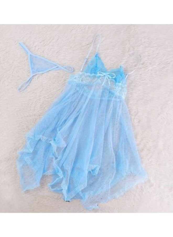 Nightwear Women Dress+ G-string Sleepwear Set 