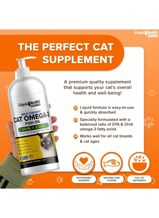 LIQUIDHEALTH Liquid Health Pets Purr-Fection Omega 3 Fish Oil for Cats - Liquid Omega 3 for Cats with EPA+DPA+DHA, Cat Omega 3 Supplement May Reduce Itching, Support Joint, Immunity, Brain, Heart Health (3 Pack)  - Image 2