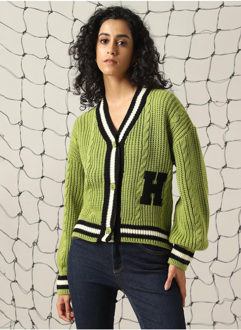Hubberholme - Women's Multicoloured 100% Acrylic Solid Regular Fit Sweater - Image 1