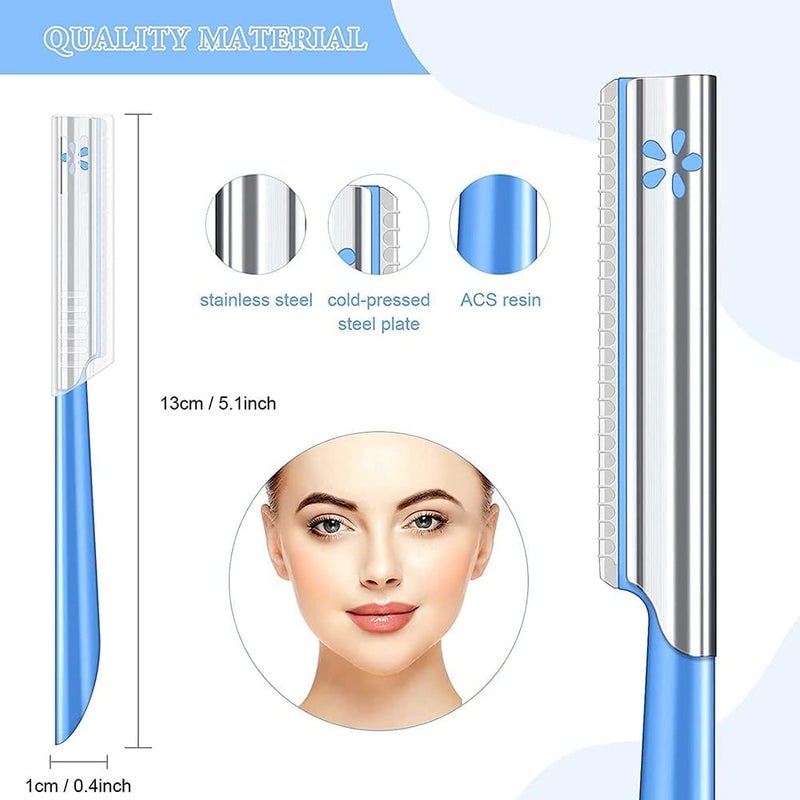 كاست ويف شفرات الحواجب مكشطة الحواجب للنساء شفرة وجهية لإزالة الشعر أداة تقشير البشرة أداة تشذيب لإزالة الشعر الناعم للنساء شفرات الحواجب وأدوات حلاقة الوجه للنساء والرجال - Image 4
