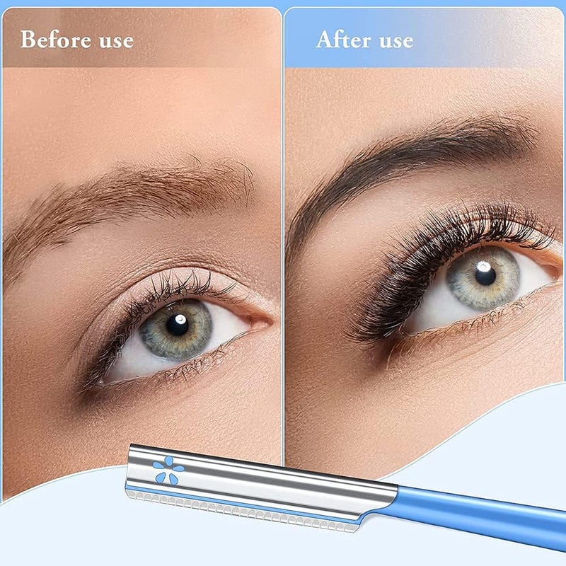 كاست ويف شفرات الحواجب مكشطة الحواجب للنساء شفرة وجهية لإزالة الشعر أداة تقشير البشرة أداة تشذيب لإزالة الشعر الناعم للنساء شفرات الحواجب وأدوات حلاقة الوجه للنساء والرجال - Image 2