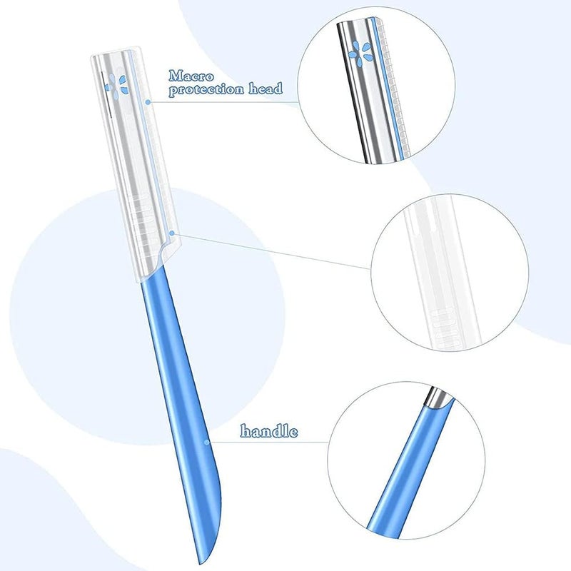 كاست ويف شفرات الحواجب مكشطة الحواجب للنساء شفرة وجهية لإزالة الشعر أداة تقشير البشرة أداة تشذيب لإزالة الشعر الناعم للنساء شفرات الحواجب وأدوات حلاقة الوجه للنساء والرجال - Image 3
