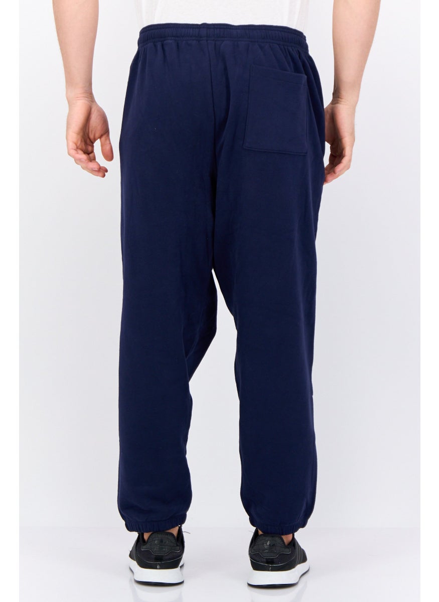 GAP - Men Regular Fit Plain Jogger Pants, Navy Blue - Image 1