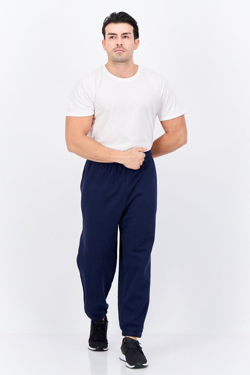 GAP Men Regular Fit Plain Jogger Pants, Navy Blue - Image 4