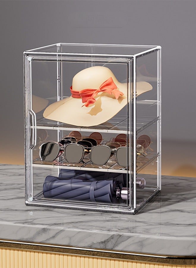 Generic Fully transparent storage box, bag, shoes, clothes, storage box, side-opening magnetic suction simple plastic figurine box, shoe cabinet folding shoe rack  - Image 4