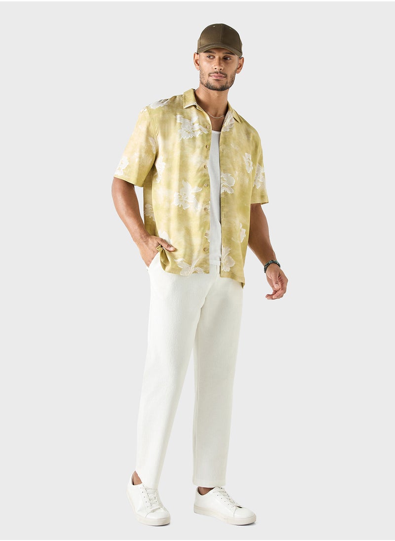 Iconic Iconic All-Over Print Shirt with Camp Collar and S  - Image 4