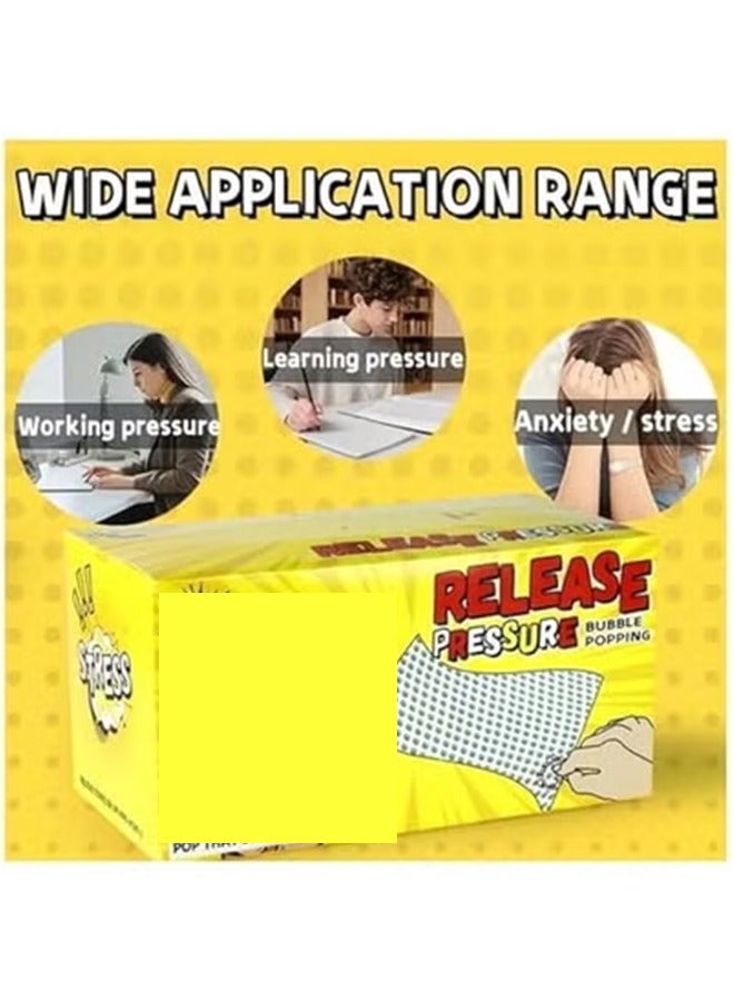 Pinching Bubble Wrap Sheets Box,Ultra-Soft Decompression Venting Toy,Sensory Fidget Stress Relief Gifts for Women Office Management and Fun Breaks (3) - Image 2