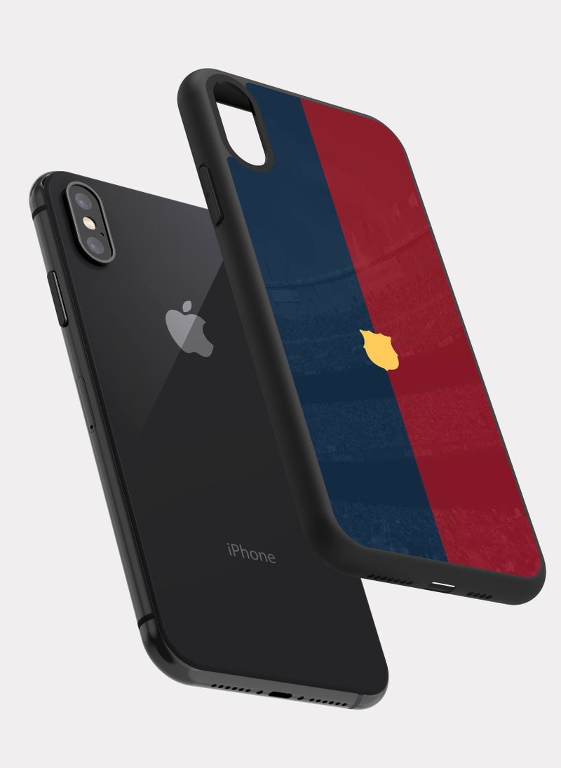 بكسلات كفر ايفون اكس شعار برشلونة ازرق - Image 2