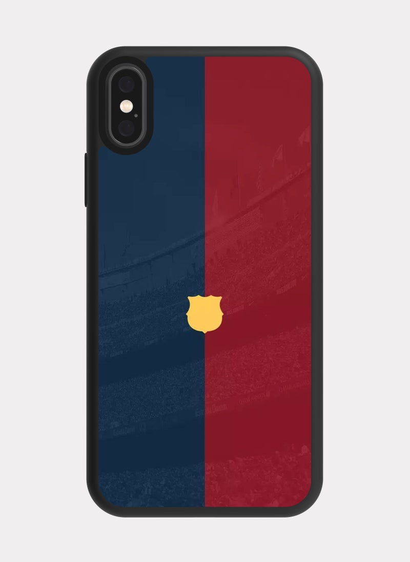 بكسلات كفر ايفون اكس شعار برشلونة ازرق - Image 1