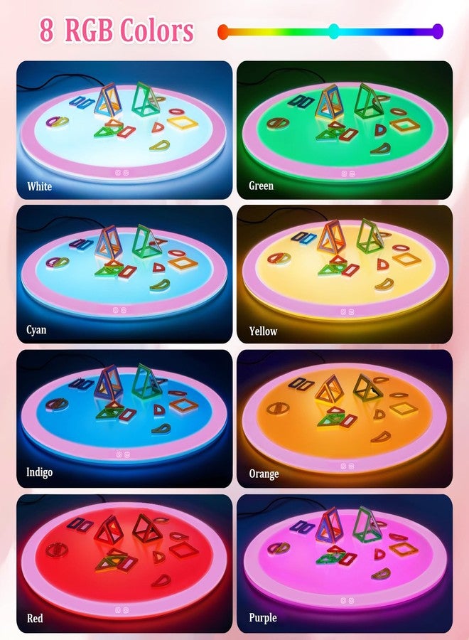 IMAGE 19.6" RGB LED Light Box for Tracing - 8 Colors, 3 Brightness Levels Light Table for Creative Exploration Drawing, Animation, Stenciling & Preschool Learning for Kids Art - Image 3