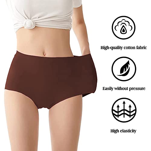 FallSweet No Show High Waist Briefs Underwear for Women Seamless Panties Multi Pack (Multi6 (5-Pack), XX-Large) - Image 3