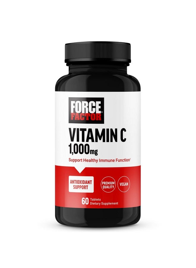 FORCE FACTOR Vitamin C 1000mg Immune Support Supplement, Vitamin C Supplement Immunity Vitamins Plus Antioxidant Support, Premium Quality, Vegan, 60 Vitamin C Tablets - Image 1