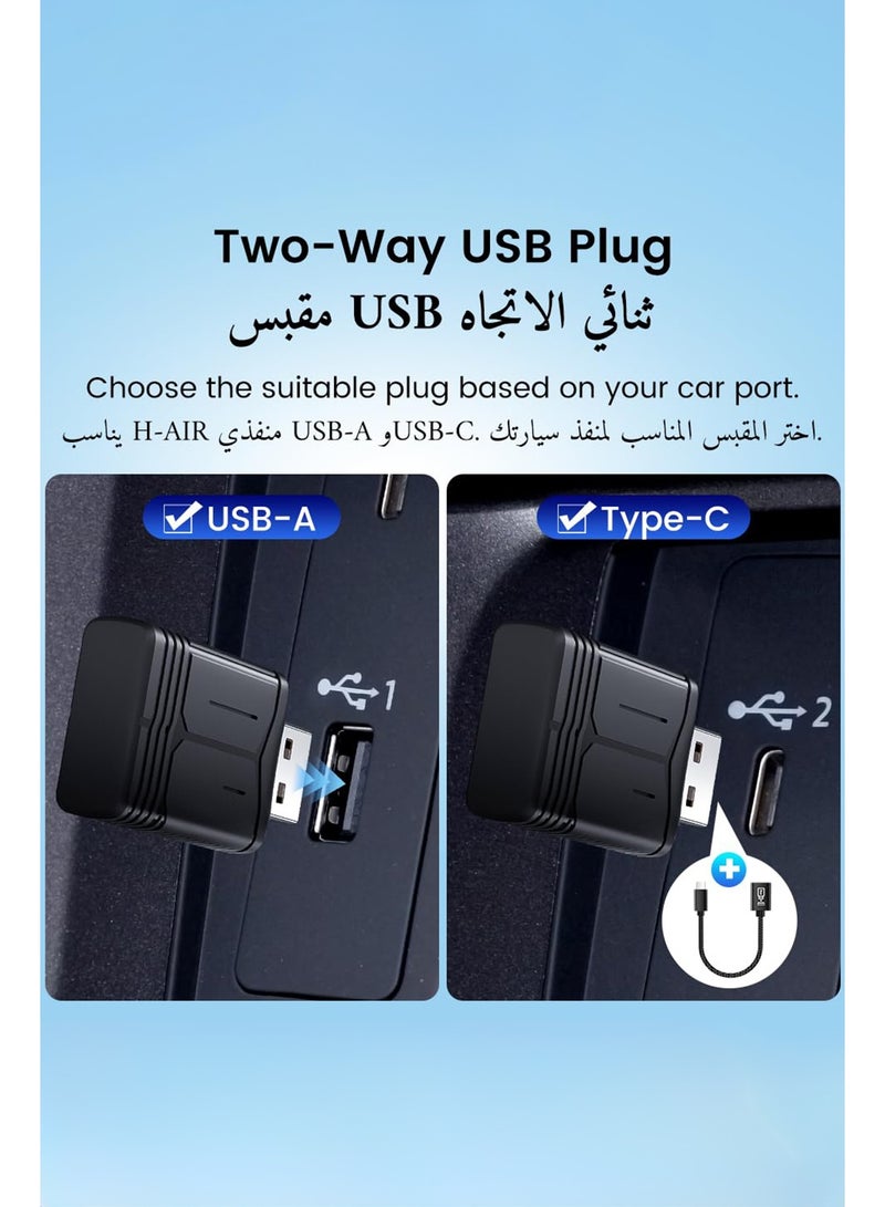 Digisand Wireless CarPlay & Android Auto Adapter, 2025 Upgrade, Plug & Play USB Dongle, Convert Wired CarPlay/Android Auto to Wireless,No Latency,Fast Connection,For iPhone & Android Phones - Image 4