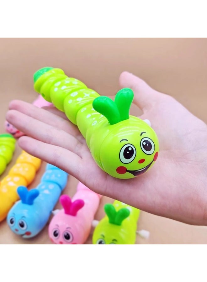 Clockwork Winding Animal Caterpillar Running Chain Baby Puzzle TikTok Net Red Toy Infant Gift-Color:Clockwork Caterpillar (color Mixed Hair)  - Image 5