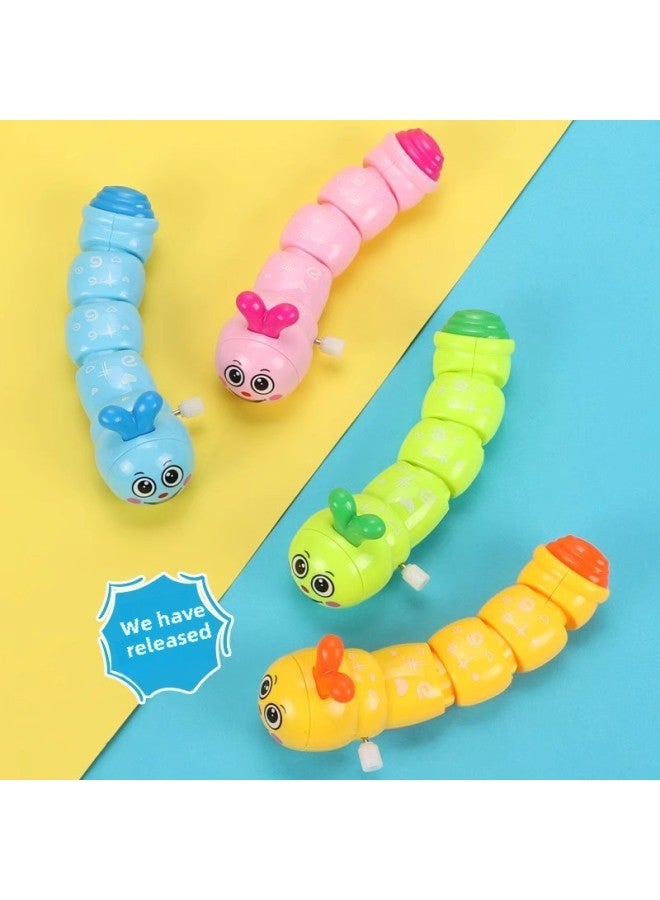 Clockwork Winding Animal Caterpillar Running Chain Baby Puzzle TikTok Net Red Toy Infant Gift-Color:Clockwork Caterpillar (color Mixed Hair)  - Image 3