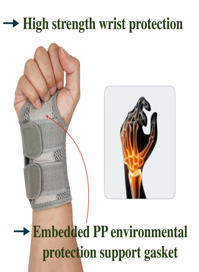 NAGSOFE Wrist Brace for Carpal Tunnel Relief Night Support, Hand Brace with 2 Stays for Women Men, Adjustable Wrist Support Splint for Right Left Hands for Tendonitis, Arthritis, Sprains - Image 2