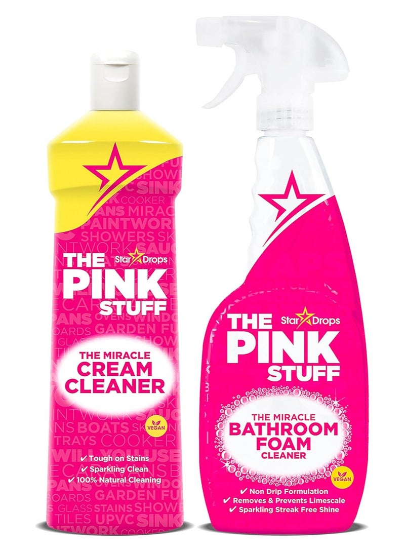 THE PINK STUFF The Pink Stuff Bathroom Foam Cleaner and Cream Cleaner