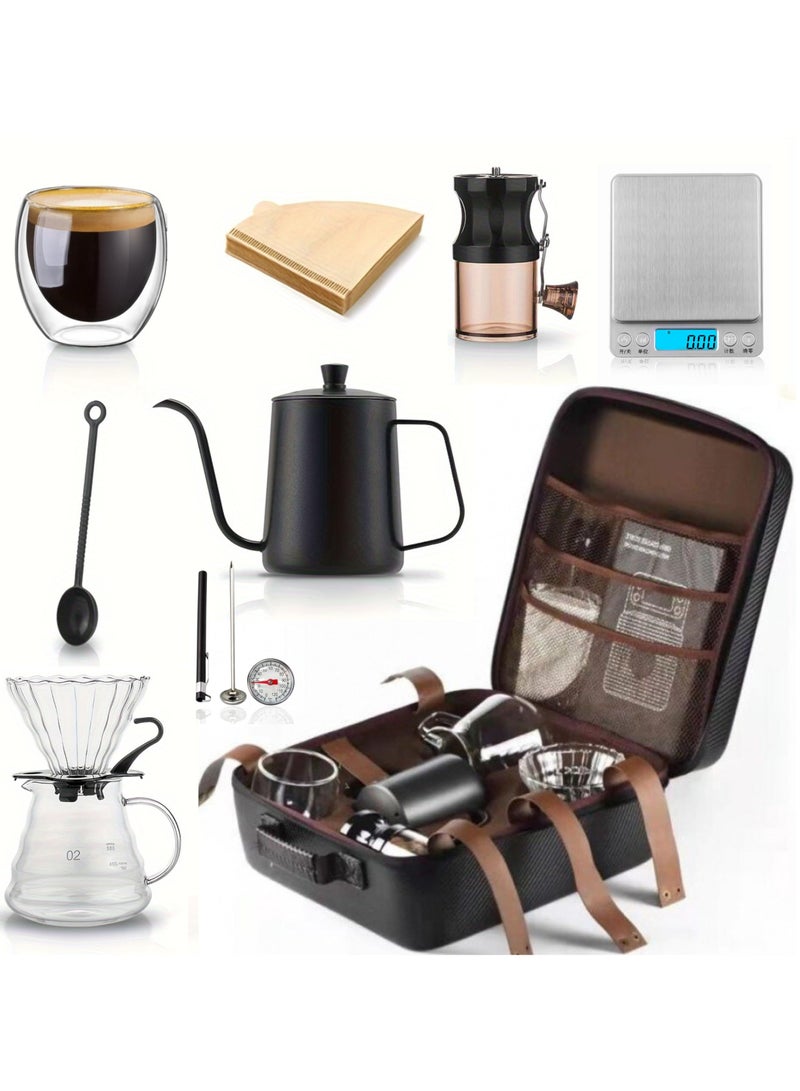 Mi VAZA Coffee Maker Set – Complete Manual Brewing Kit with Kettle, Scale, and Dripper – Ideal for Travel, Camping & Ramadan Gift Set- 9-Piece V60 - Image 1