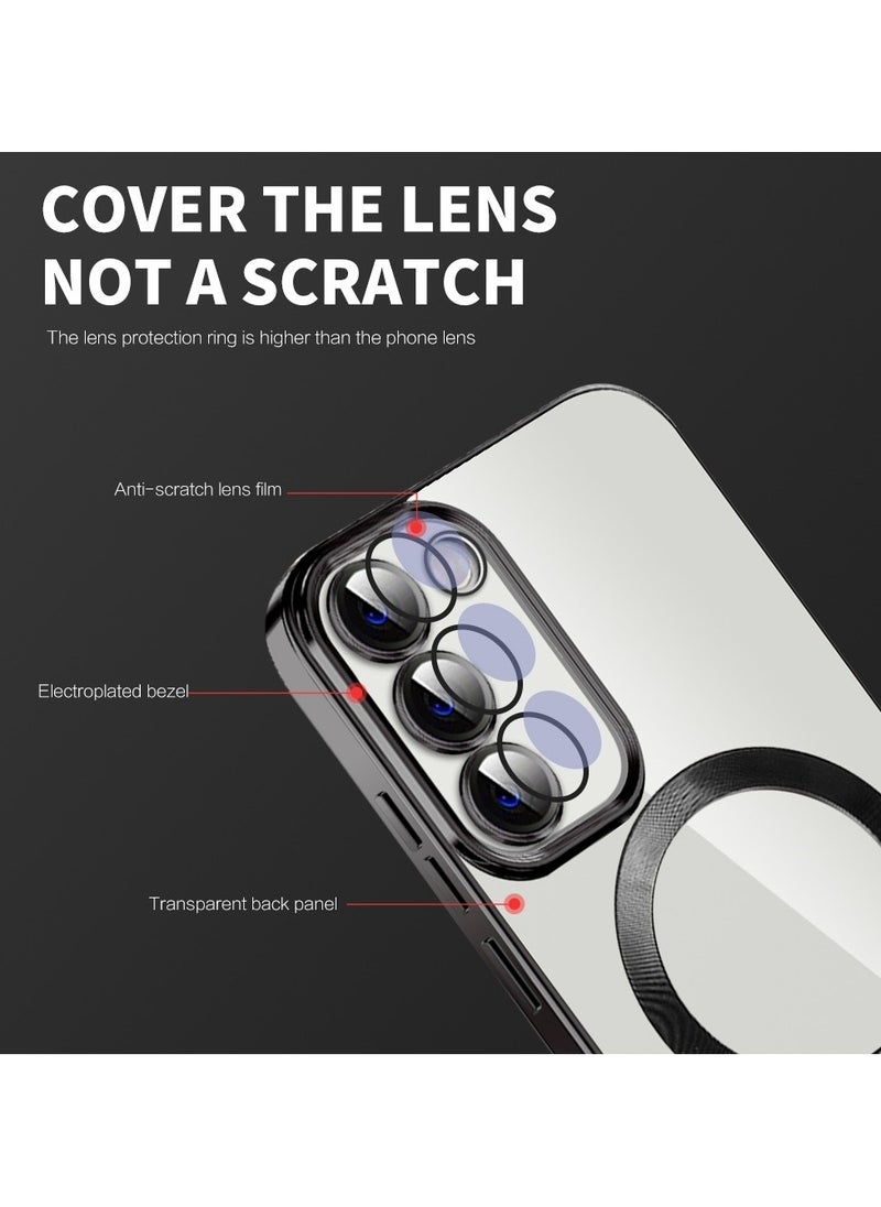 Generic - Compatible Galaxy Note 20 Ultra Case with Camera Lens Protector (Compatible with MagSafe) Magnetic Anti-Scratch Shockproof Protective Samsung Galaxy Note 20 Ultra Case for Women Men - Black - Image 1