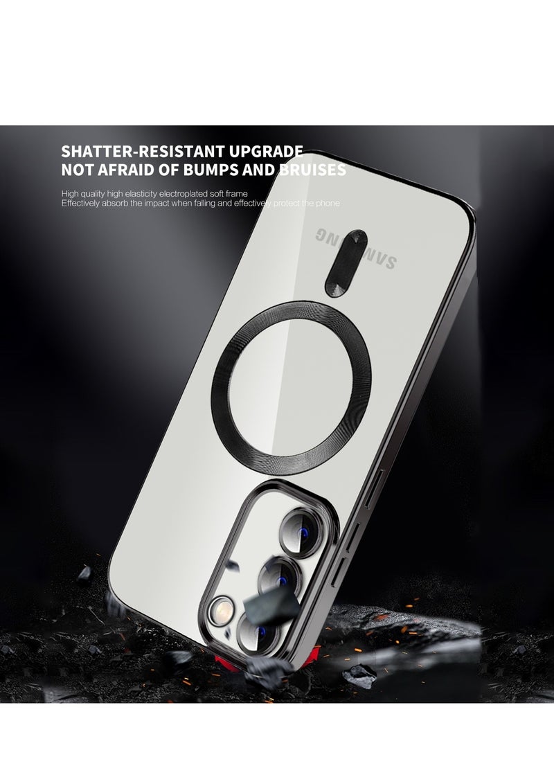 Generic - Compatible Galaxy Note 20 Ultra Case with Camera Lens Protector (Compatible with MagSafe) Magnetic Anti-Scratch Shockproof Protective Samsung Galaxy Note 20 Ultra Case for Women Men - Black - Image 1