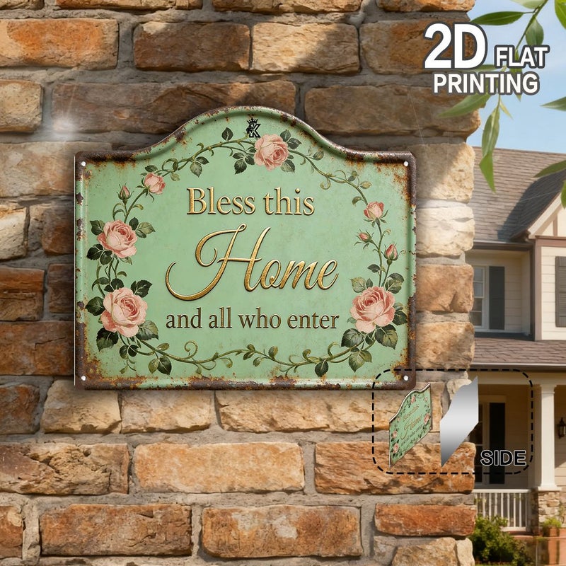 Model A Floral Wood Board Decorative Sign Wall Decor Housewarming Gift - Image 1