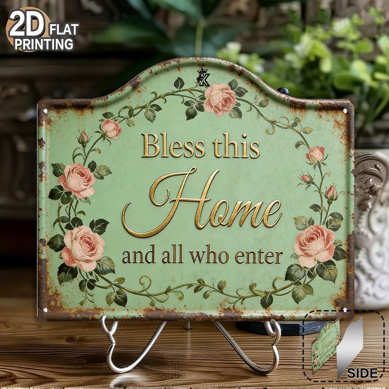 Model A Floral Wood Board Decorative Sign Wall Decor Housewarming Gift - Image 4