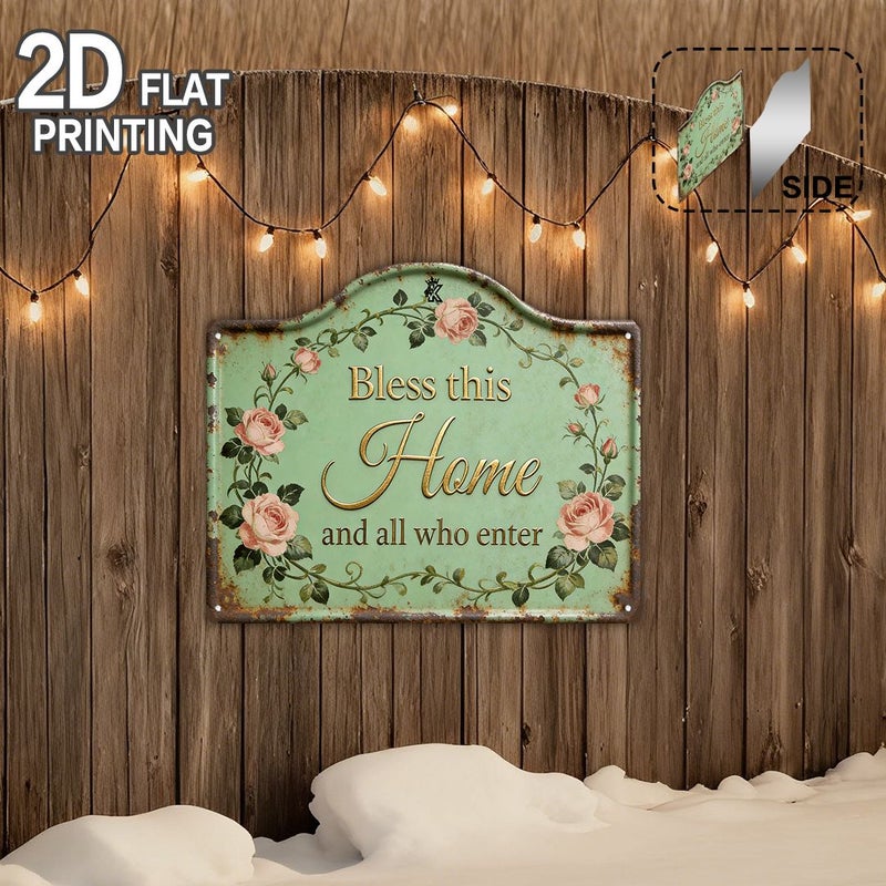 Model A Floral Wood Board Decorative Sign Wall Decor Housewarming Gift - Image 2