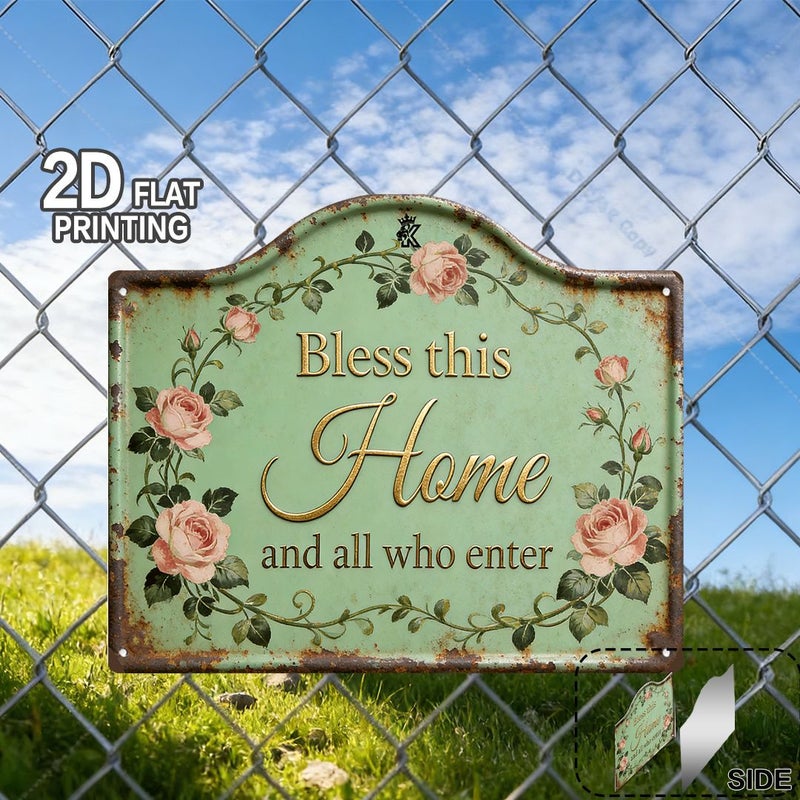 Model A Floral Wood Board Decorative Sign Wall Decor Housewarming Gift - Image 3