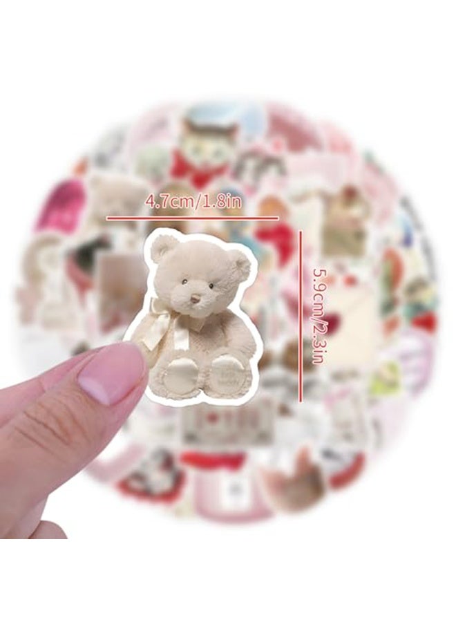 BEBLOSSOM 60 Pcs Pink Cute Cartoon Sticker Pack – Waterproof Vinyl Aesthetic Stickers for Laptops, Luggage, Water Bottles, Stationery & DIY Gifts for Kids & Girls - Image 4