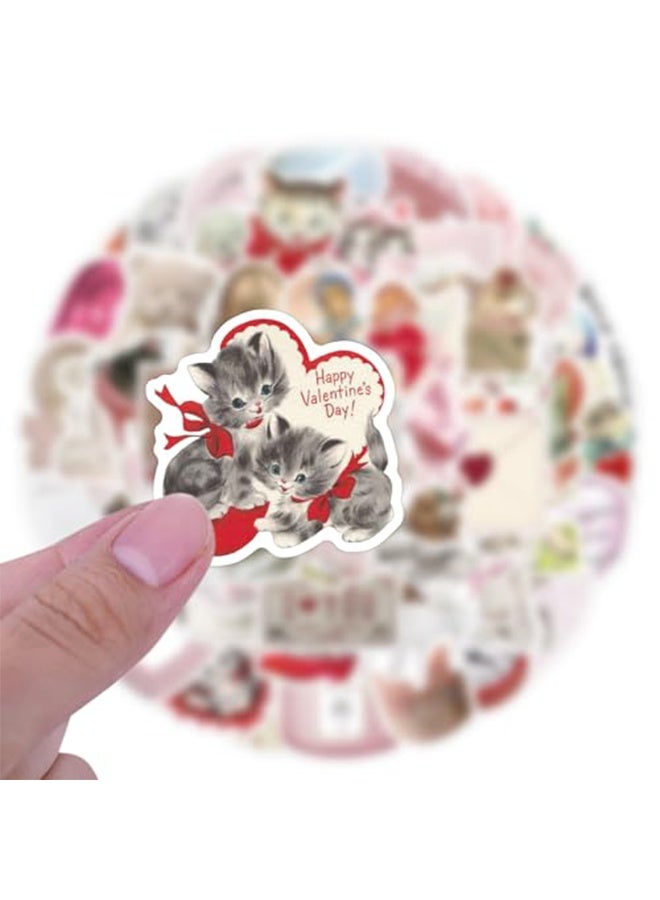 BEBLOSSOM 60 Pcs Pink Cute Cartoon Sticker Pack – Waterproof Vinyl Aesthetic Stickers for Laptops, Luggage, Water Bottles, Stationery & DIY Gifts for Kids & Girls - Image 5