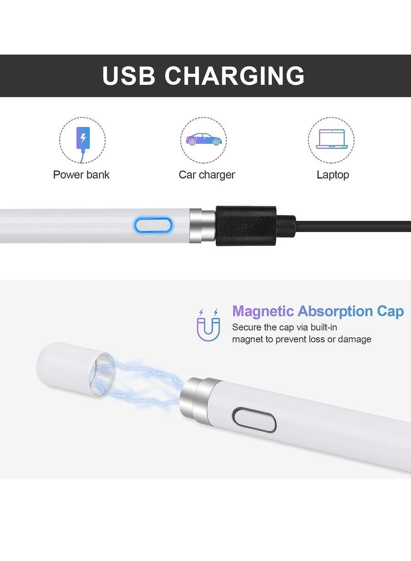 Gravity Compatible for iPad Pro 11 & 12.9 inch, iPad 8th/7th/6th Gen, iPad Air 4th/3rd Gen,iPad Mini 5th Gen, Stylus Pen for Apple iPad with Palm Rejection, Active Pencil - Image 2