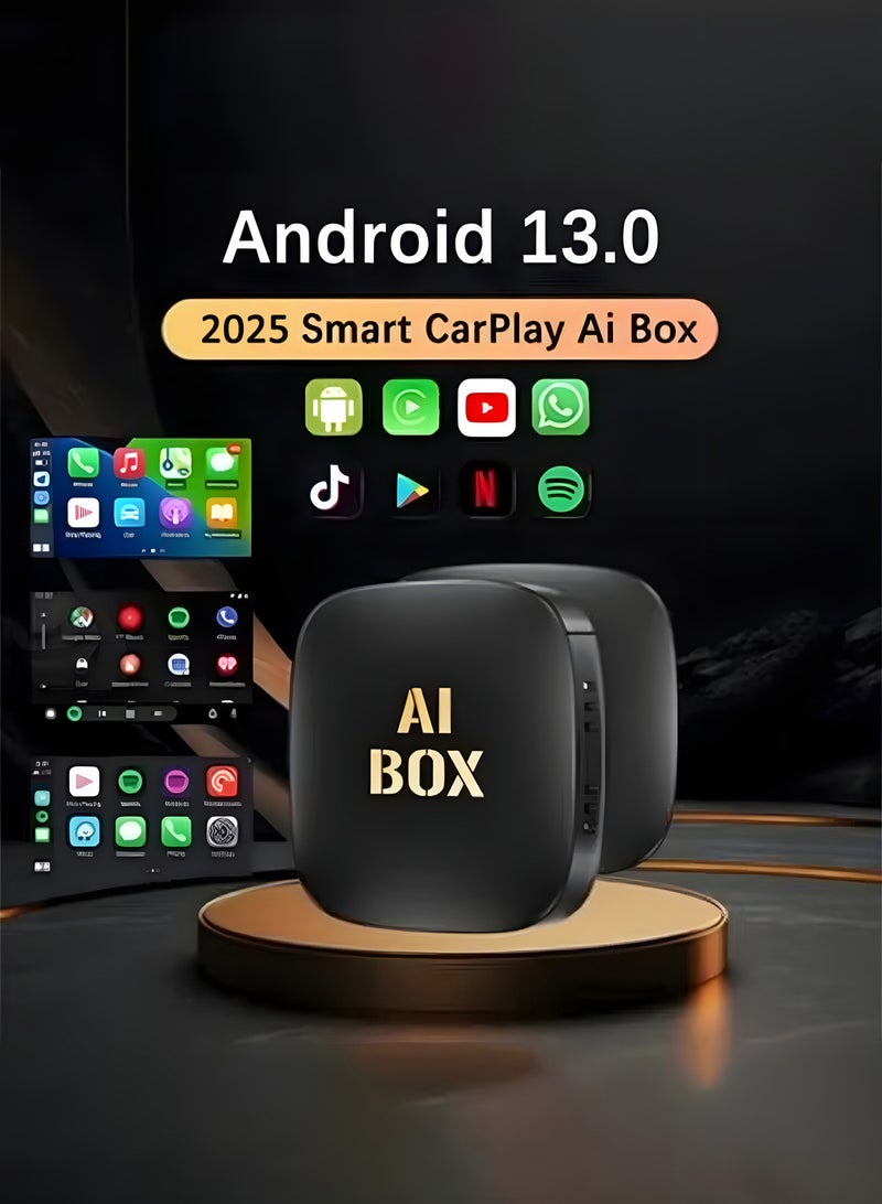 EzzySo Wireless CarPlay Adapter Supports YouTube, Netflix & More Wired CarPlay to Wireless Dongle, AI Box CarPlay 2 in 1 Wireless AI Box Plug & Play  - Image 1