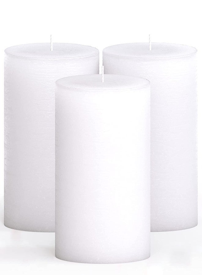 FIRSTROW First Row Aromatic Fables Scented Pillar Candle Set of 3 | Decorative Rustic Candles Natural Scented and No Drip Candles | Ideal for Wedding, Home Decor and Gifting (4x2.25 inch, White) - Image 5