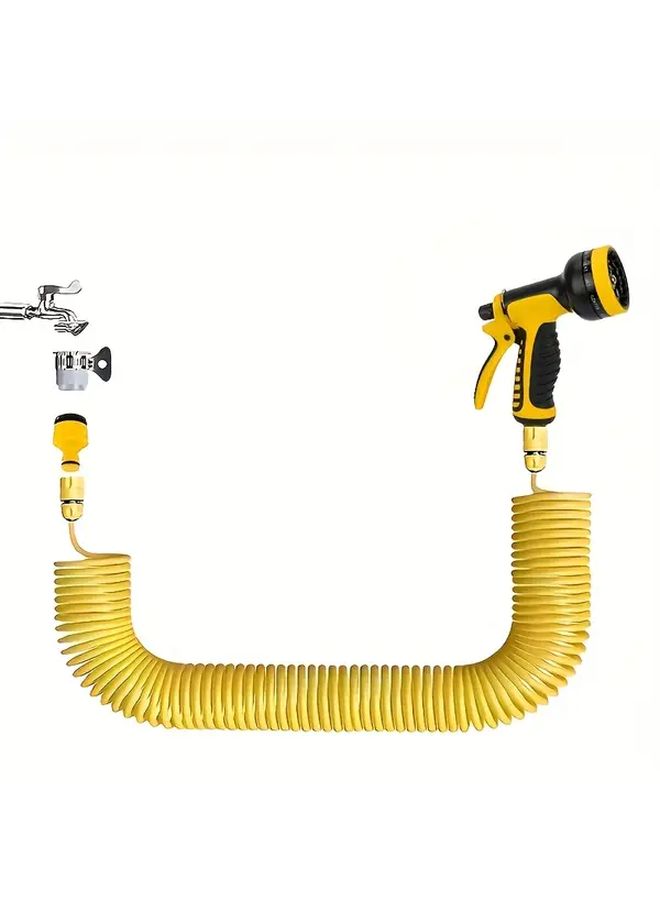 393 7 Inch Retractable Water Pipe Tool Set High Pressure Car Cleaning Gun Garden Hose Nozzle - Image 1