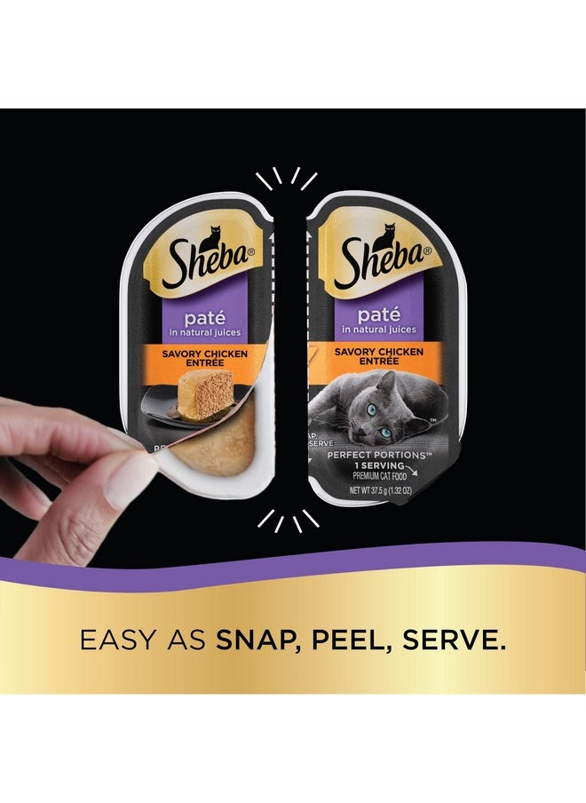 Sheba Sheba Perfect Portions Cuts in Gravy Wet Cat Food Variety Pack, Roasted Chicken Entrée, Tender Turkey Entrée, with Sustainable Salmon, and with Sustainable Tuna, 2.6 oz. Trays (48 Count, 96 Servings)  - Image 3