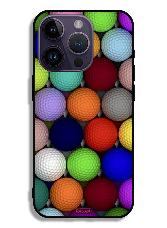 Tolwak Apple iPhone 14 Pro Protective Case Balls Abstract Art - Image 2